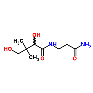 Butyramide, n-(2-carbamoylethyl)-2,4-dihydroxy-3, 3-dimethyl-, d-Structure,7757-97-3Structure Butyramide, n-(2-carbamoylethyl)-2,4-dihydroxy-3, 3-dimethyl-, d- Structure,7757-97-3Structure