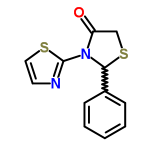 4-Thiazolidinone,2-phenyl-3-(2-thiazolyl)-Structure,77655-27-7Structure 4-Thiazolidinone,2-phenyl-3-(2-thiazolyl)- Structure,77655-27-7Structure