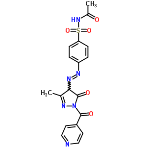 N-((4-((e)-(1-isonicotinoyl-3-methyl-5-oxo-4,5-dihydro-1h-pyrazol-4-yl)diazenyl)phenyl)sulfonyl)acetamideStructure,78503-91-0Structure N-((4-((e)-(1-isonicotinoyl-3-methyl-5-oxo-4,5-dihydro-1h-pyrazol-4-yl)diazenyl)phenyl)sulfonyl)acetamide Structure,78503-91-0Structure
