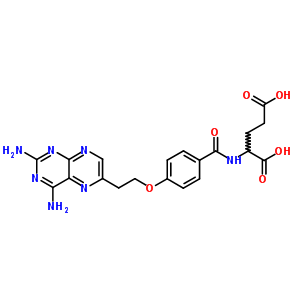 N-[4-[2-(2,4-二氨基-6-蝶啶)乙氧基]苯甲?；鵠-L-谷氨酸結(jié)構(gòu)式_78520-72-6結(jié)構(gòu)式