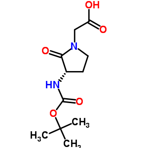 (S)-(3-n-boc-amino-2-oxo-pyrrolidin-1-yl)-acetic acidStructure,79839-26-2Structure (S)-(3-n-boc-amino-2-oxo-pyrrolidin-1-yl)-acetic acid Structure,79839-26-2Structure