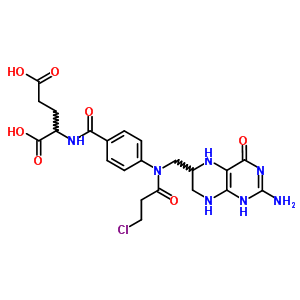 (9CI)-N-[4-[[(2-氨基-1,4,5,6,7,8-六氫-4-氧代-6-蝶啶)甲基](3-氯-1-氧代丙基)氨基]苯甲酰基]-L-谷氨酸結(jié)構(gòu)式_80402-39-7結(jié)構(gòu)式