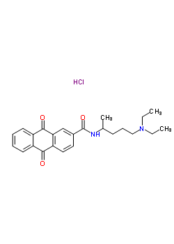 N-(4-(二乙基氨基)-1-甲基丁基)-9,10-二氫-9,10-二氧代-2-蒽羧酰胺鹽酸鹽結(jié)構(gòu)式_81086-04-6結(jié)構(gòu)式