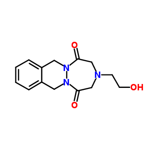 3-(2-羥基乙基)-3,4,7,12-四氫-1H-(1,2,5)三氮雜革(1,2-b)二氮雜萘-1,5(2H)-二酮結(jié)構(gòu)式_81215-74-9結(jié)構(gòu)式