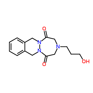 3-(3-羥基丙基)-3,4,7,12-四氫-1H-(1,2,5)三氮雜革(1,2-b)二氮雜萘-1,5(2H)-二酮結(jié)構(gòu)式_81215-75-0結(jié)構(gòu)式