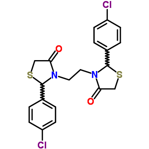 4-Thiazolidinone,3,3-(1,2-ethanediyl)bis[2-(4-chlorophenyl)-Structure,81512-16-5Structure 4-Thiazolidinone,3,3-(1,2-ethanediyl)bis[2-(4-chlorophenyl)- Structure,81512-16-5Structure