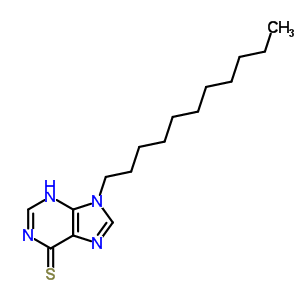 6H-purine-6-thione,1,9-dihydro-9-undecyl-Structure,82191-95-5Structure 6H-purine-6-thione,1,9-dihydro-9-undecyl- Structure,82191-95-5Structure