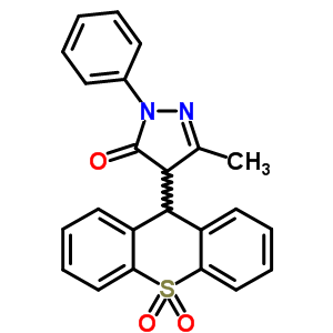4-(10,10-二氧化物-9H-噻噸-9-基)-2,4-二氫-5-甲基-2-苯基-3H-吡唑-3-酮結(jié)構(gòu)式_82619-85-0結(jié)構(gòu)式
