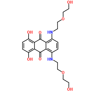 9,10-Anthracenedione, 1,4-dihydroxy-5,8-bis((2-(2-hydroxyethoxy)ethyl)amino)-Structure,82654-75-9Structure 9,10-Anthracenedione, 1,4-dihydroxy-5,8-bis((2-(2-hydroxyethoxy)ethyl)amino)- Structure,82654-75-9Structure
