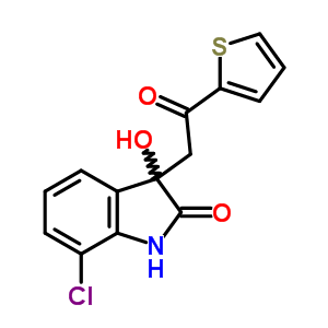 7-氯-1,3-二氫-3-羥基-3-[2-氧代-2-(2-噻吩)乙基]-2H-吲哚-2-酮結構式_83393-71-9結構式