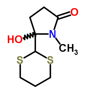2-Pyrrolidinone,5-(1,3-dithian-2-yl)-5-hydroxy-1-methyl-Structure,83451-43-8Structure 2-Pyrrolidinone,5-(1,3-dithian-2-yl)-5-hydroxy-1-methyl- Structure,83451-43-8Structure