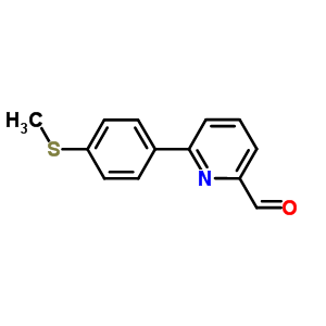 6-(4-Methylsulfanylphenyl)pyridine-2-carbaldehydeStructure,834884-85-4Structure 6-(4-Methylsulfanylphenyl)pyridine-2-carbaldehyde Structure,834884-85-4Structure