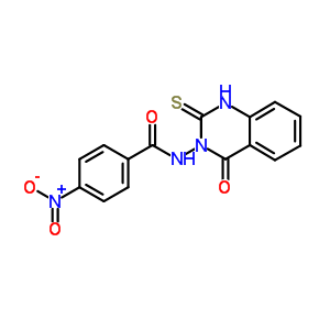 4-Nitro-n-(4-oxo-2-sulfanylidene-1h-quinazolin-3-yl)benzamideStructure,83717-71-9Structure 4-Nitro-n-(4-oxo-2-sulfanylidene-1h-quinazolin-3-yl)benzamide Structure,83717-71-9Structure