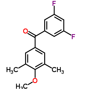 3,5-Difluoro-3,5-dimethyl-4-methoxybenzophenoneStructure,844885-20-7Structure 3,5-Difluoro-3,5-dimethyl-4-methoxybenzophenone Structure,844885-20-7Structure