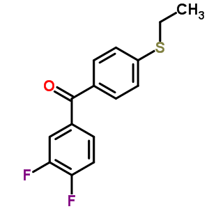 3,4-Difluoro-4-(ethylthio)benzophenoneStructure,845781-10-4Structure 3,4-Difluoro-4-(ethylthio)benzophenone Structure,845781-10-4Structure