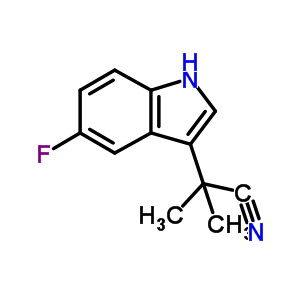 1H-Indole-3-acetonitrile, 5-fluoro-a,a-dimethyl-Structure,847865-44-5Structure 1H-Indole-3-acetonitrile, 5-fluoro-a,a-dimethyl- Structure,847865-44-5Structure