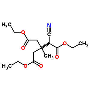 Diethyl 2-cyano-3-(ethoxycarbonylmethyl)-3-methyl-pentanedioateStructure,85963-69-5Structure Diethyl 2-cyano-3-(ethoxycarbonylmethyl)-3-methyl-pentanedioate Structure,85963-69-5Structure