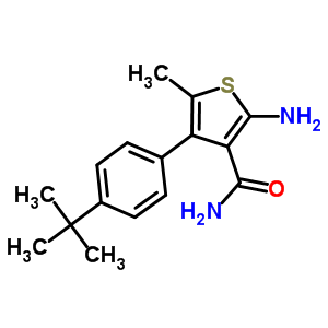 2-Amino-4-(4-tert-butylphenyl)-5-methylthiophene-3-carboxamideStructure,861451-49-2Structure 2-Amino-4-(4-tert-butylphenyl)-5-methylthiophene-3-carboxamide Structure,861451-49-2Structure
