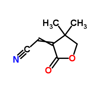 Acetonitrile,(dihydro-4,4-dimethyl-2-oxo-3(2h)-furanylidene)-, (e)-(9ci)Structure,86453-70-5Structure Acetonitrile,(dihydro-4,4-dimethyl-2-oxo-3(2h)-furanylidene)-, (e)-(9ci) Structure,86453-70-5Structure