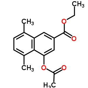 4-(Acetyloxy)-5,8-dimethyl-2-naphthalenecarboxylic acid ethyl esterStructure,86509-92-4Structure 4-(Acetyloxy)-5,8-dimethyl-2-naphthalenecarboxylic acid ethyl ester Structure,86509-92-4Structure