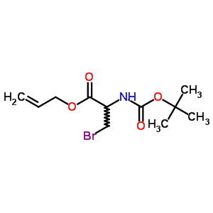 L-N-t-Boc-2-溴甲基甘氨酸烯丙酯結(jié)構(gòu)式_865701-97-9結(jié)構(gòu)式