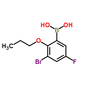 3-Bromo-5-fluoro-2-propoxyphenylboronic acidStructure,868272-84-8Structure 3-Bromo-5-fluoro-2-propoxyphenylboronic acid Structure,868272-84-8Structure
