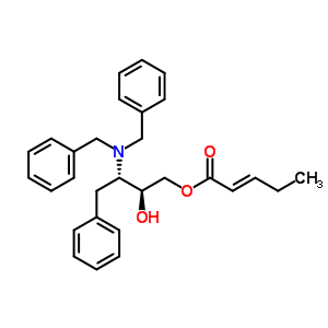 (2S,3s)-3-(dibenzylamino)-2-hydroxy-4-phenylbutyl (2e)-2-pentenoateStructure,871949-03-0Structure (2S,3s)-3-(dibenzylamino)-2-hydroxy-4-phenylbutyl (2e)-2-pentenoate Structure,871949-03-0Structure