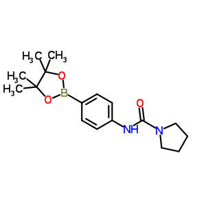 4-(Pyrrolidinylcarbonylamino)phenylboronic acid pinacol esterStructure,874290-95-6Structure 4-(Pyrrolidinylcarbonylamino)phenylboronic acid pinacol ester Structure,874290-95-6Structure