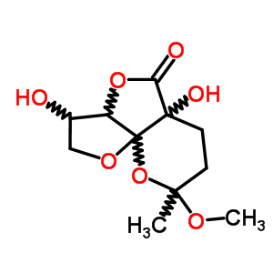 3,5A-dihydroxy-8-methoxy-8-methylhexahydro-2h,5h-furo(3,2:2,3)furo(3,4-b)pyran-5-oneStructure,87702-53-2Structure 3,5A-dihydroxy-8-methoxy-8-methylhexahydro-2h,5h-furo(3,2:2,3)furo(3,4-b)pyran-5-one Structure,87702-53-2Structure