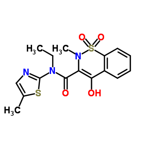 N-ethyl-4-hydroxy-2-methyl-n-(5-methyl-1,3-thiazol-2-yl)-2h-1,2-benzothiazine-3-carboxamide 1,1-dioxideStructure,881399-30-0Structure N-ethyl-4-hydroxy-2-methyl-n-(5-methyl-1,3-thiazol-2-yl)-2h-1,2-benzothiazine-3-carboxamide 1,1-dioxide Structure,881399-30-0Structure