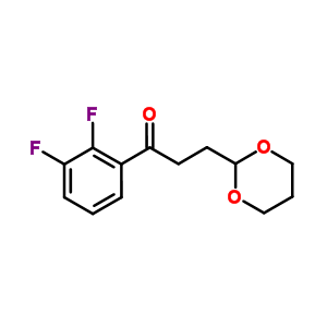 2,3-二氟-3-(1,3-二噁烷-2-基)苯丙酮結(jié)構(gòu)式_884504-24-9結(jié)構(gòu)式