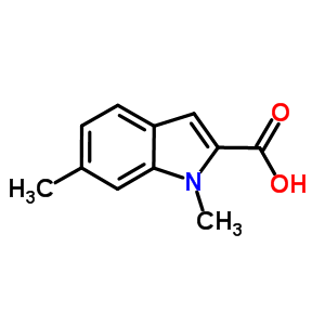 1,6-Dimethyl-1H-indole-2-carboxylic acidStructure,893730-44-4Structure 1,6-Dimethyl-1H-indole-2-carboxylic acid Structure,893730-44-4Structure