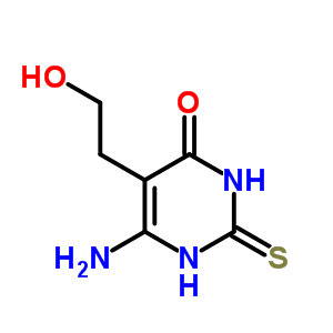 4(1H)-pyrimidinone,6-amino-2,3-dihydro-5-(2-hydroxyethyl)-2-thioxo-Structure,89598-68-5Structure 4(1H)-pyrimidinone,6-amino-2,3-dihydro-5-(2-hydroxyethyl)-2-thioxo- Structure,89598-68-5Structure