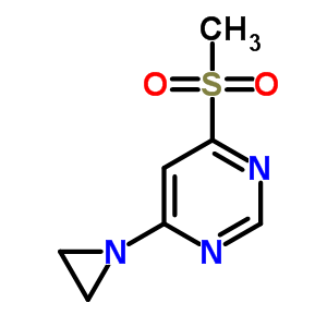 Pyrimidine,4-(1-aziridinyl)-6-(methylsulfonyl)-Structure,89853-85-0Structure Pyrimidine,4-(1-aziridinyl)-6-(methylsulfonyl)- Structure,89853-85-0Structure