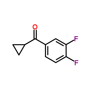 3,4-二氟苯基環(huán)丙基甲基酮結(jié)構(gòu)式_898790-32-4結(jié)構(gòu)式