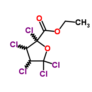 2-Furoic acid,2,3,4,5,5-pentachlorotetrahydro-, ethyl ester (7ci)Structure,89975-49-5Structure 2-Furoic acid,2,3,4,5,5-pentachlorotetrahydro-, ethyl ester (7ci) Structure,89975-49-5Structure