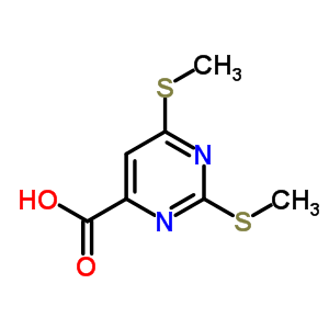 4-Pyrimidinecarboxylicacid, 2,6-bis(methylthio)-Structure,90151-13-6Structure 4-Pyrimidinecarboxylicacid, 2,6-bis(methylthio)- Structure,90151-13-6Structure