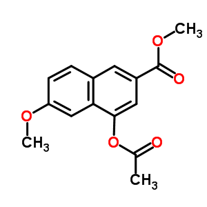 4-(Acetyloxy)-6-methoxy-2-naphthalenecarboxylic acid methyl esterStructure,90381-47-8Structure 4-(Acetyloxy)-6-methoxy-2-naphthalenecarboxylic acid methyl ester Structure,90381-47-8Structure