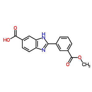 2-(3-Methoxycarbonylphenyl)-1h-benzimidazole-5-carboxylic acidStructure,904818-10-6Structure 2-(3-Methoxycarbonylphenyl)-1h-benzimidazole-5-carboxylic acid Structure,904818-10-6Structure