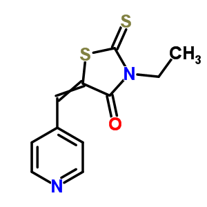 4-Thiazolidinone,3-ethyl-5-(4-pyridinylmethylene)-2-thioxo-Structure,91137-88-1Structure 4-Thiazolidinone,3-ethyl-5-(4-pyridinylmethylene)-2-thioxo- Structure,91137-88-1Structure