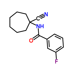 N-(1-氰基環(huán)庚基)-3-氟苯甲酰胺結(jié)構(gòu)式_912770-87-7結(jié)構(gòu)式