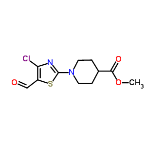 4-Chloro-2-(4-carbomethoxyl-1-piperidinyl)-5-thiazolecarboxaldehyde Structure,914348-64-4Structure