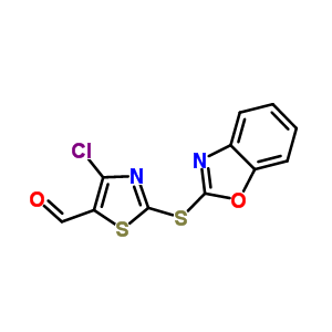 4-Chloro-2-(2-benzoxazolylthio)-5-thiazolecarboxaldehyde Structure,914348-74-6Structure