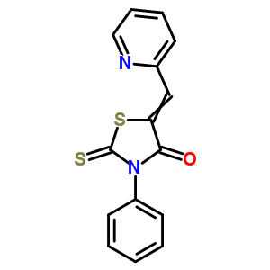 4-Thiazolidinone,3-phenyl-5-(2-pyridinylmethylene)-2-thioxo-Structure,92427-59-3Structure 4-Thiazolidinone,3-phenyl-5-(2-pyridinylmethylene)-2-thioxo- Structure,92427-59-3Structure