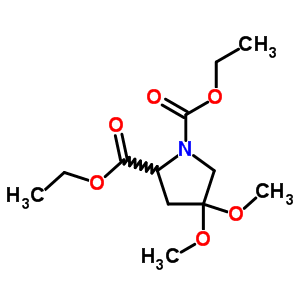Diethyl 4,4-dimethoxypyrrolidine-1,2-dicarboxylateStructure,93186-12-0Structure Diethyl 4,4-dimethoxypyrrolidine-1,2-dicarboxylate Structure,93186-12-0Structure