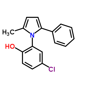 Phenol,4-chloro-2-(2-methyl-5-phenyl-1h-pyrrol-1-yl)-Structure,93320-00-4Structure Phenol,4-chloro-2-(2-methyl-5-phenyl-1h-pyrrol-1-yl)- Structure,93320-00-4Structure