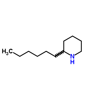 Piperidine, 2-hexyl-Structure,940-53-4Structure Piperidine, 2-hexyl- Structure,940-53-4Structure