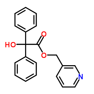 Pyridin-3-ylmethyl 2-hydroxy-2,2-diphenyl-acetateStructure,94623-70-8Structure Pyridin-3-ylmethyl 2-hydroxy-2,2-diphenyl-acetate Structure,94623-70-8Structure